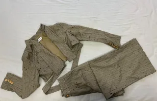 Conjunto Vintage Chaqueta Cropped y Pantalón