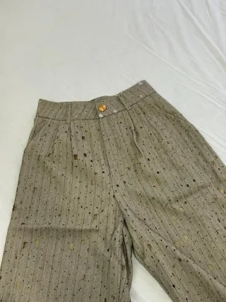 Conjunto Vintage Chaqueta Cropped y Pantalón