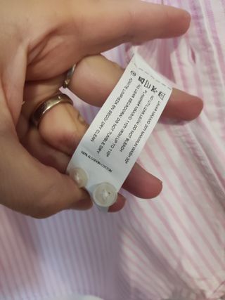 Camisa oxford rayas rosas sobre blanco