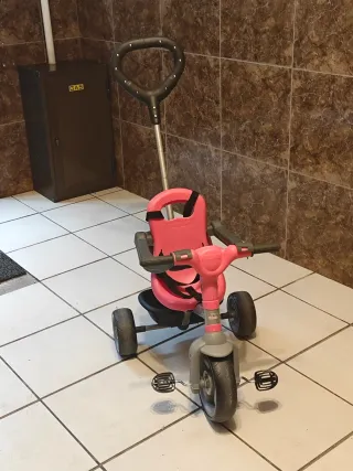 Triciclo Feber Baby Rosa 3en1 con Mango Regulable