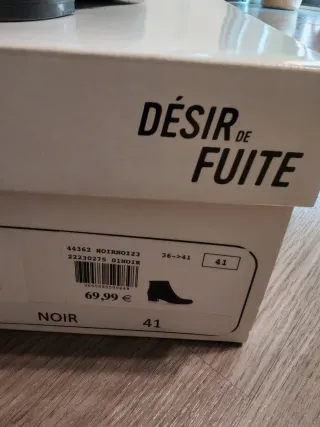 Botines piel Désir de Fuite tacón bajo