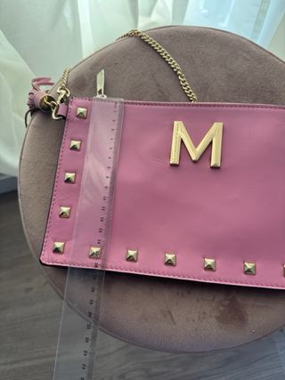 Bolso Lola Casademunt Piel Rosa y Dorado