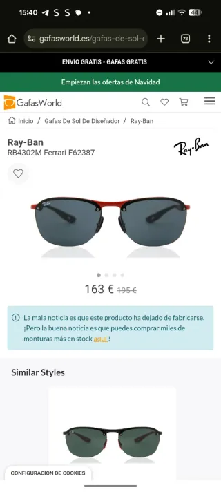 Occhiali da sole Ray-Ban Ferrari RB4302M Uomo