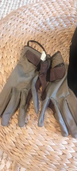 Casco y guantes hípica