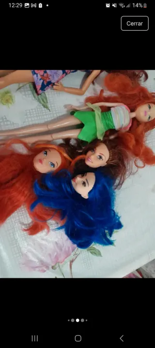 Lote de cabezas de Barbie