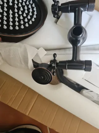 Grifo Ducha Negro Retro juego entero precioso