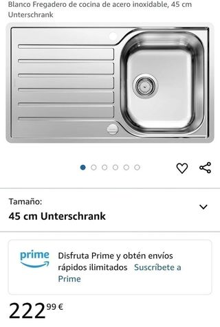 Lavatrice da cucina in acciaio inossidabile Blanco, 45 cm