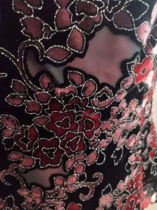 Top fiesta negro y rojo