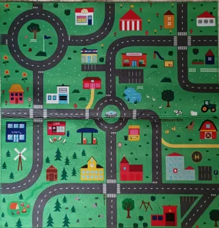 Tappeto da gioco per bambini. 91x88 cm.
