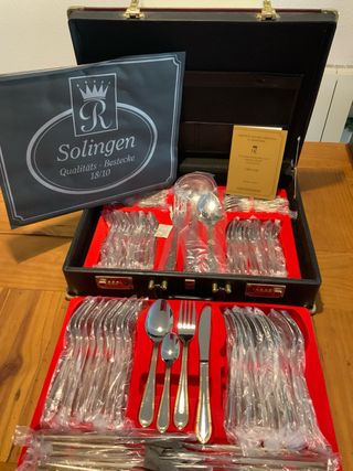 Posate di lusso Solingen con bordo oro