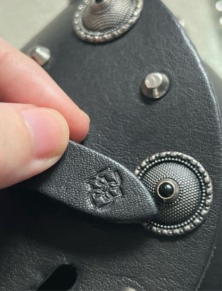 Borsetta Barone Firenze Nera con Borchie