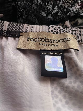 Falda Rocco Barrocco patchwork encaje talla única