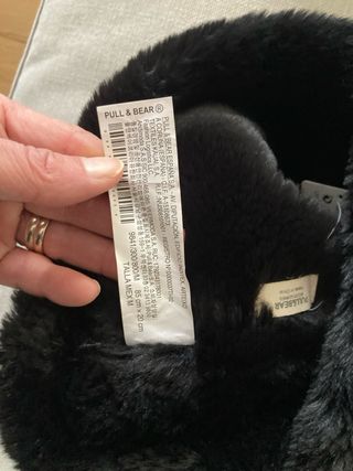 Collo pelliccia sintetica nero nuovo