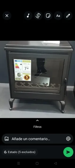 Estufa de leña moderna