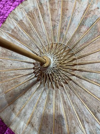 Parasol Thailandés Artesanal Dragón y Fénix