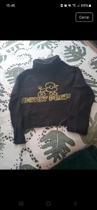 Jersey Highly Preppy Negro Cuello Alto