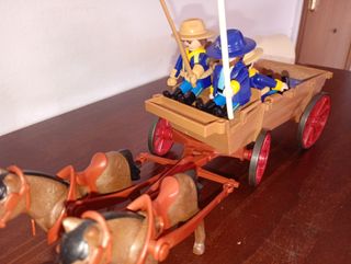 Playmobil diligencia 7648 y tropa nordista