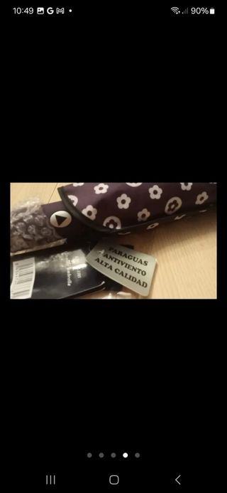 Paraguas automático morado floral