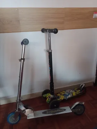 DOS PATINETES INFANTILES, 2 RUEDAS Y 3 RUEDAS,