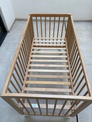 Cuna de bebé madera con colchón my baby mattress