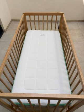 Cuna de bebé madera con colchón my baby mattress