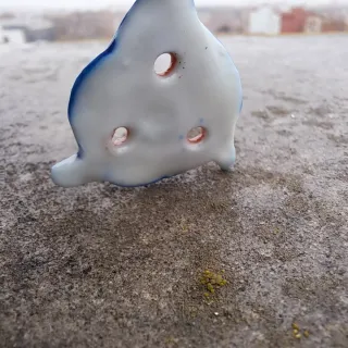 Colgante Vintage Cerámica Azul