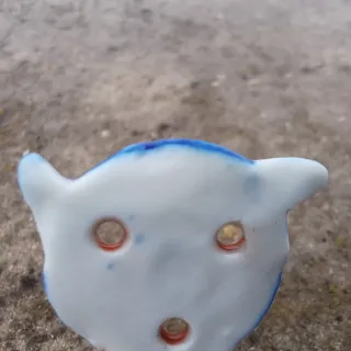 Colgante Vintage Cerámica Azul