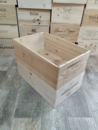 2 Grandi Scatole di Legno per Stoccaggio