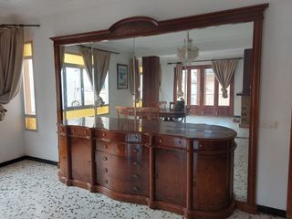 Mueble aparador comedor madera y espejo
