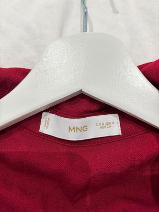 Vestido/Camisa Mango Talla S Rojo