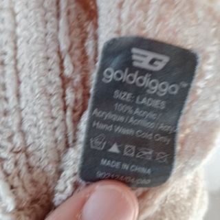 Bufanda Golddigga volantes beige/rosa