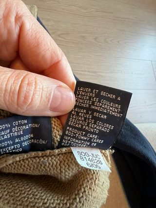 Jersey Tommy Hilfiger Beige y Negro Talla M