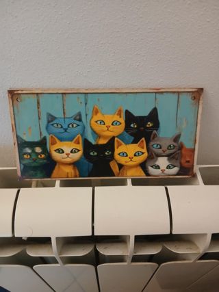 Insegna in Legno Gatti Spiritosi