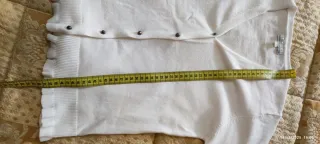 Cardigan scollo a V bianco