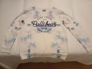 Pull&Bear Sudadera Floral Talla M