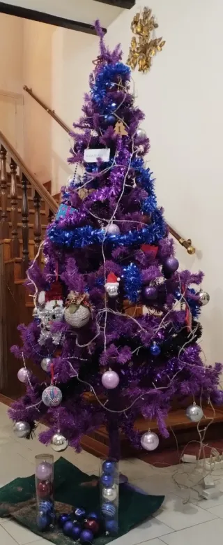 Albero di Natale 2m con Palle e Luci