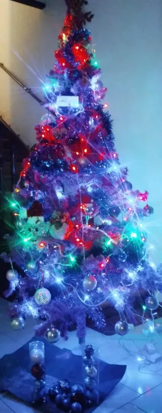 Albero di Natale 2m con Palle e Luci