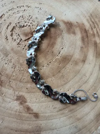 Bracciale Trifari vintage perle argento