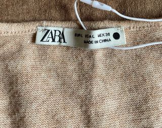 Cardigan Zara Beige Tejido Suave