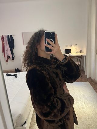 Pelliccia Vera Vintage Marrone