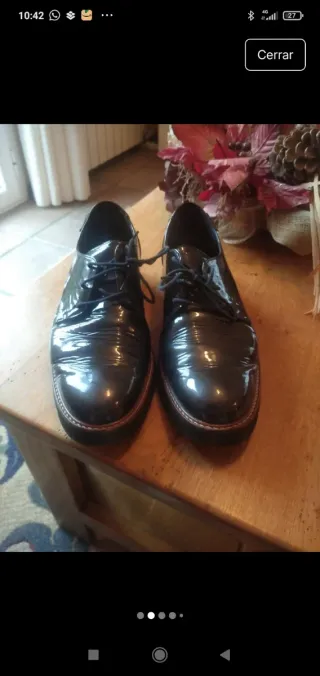 Zapatos de cordones charol