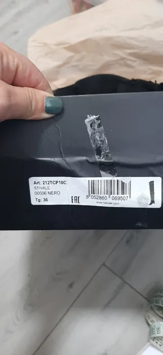 Stivali alti in vera pelle con frange