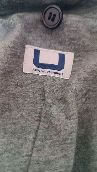 Abrigo paño azul marino con capucha