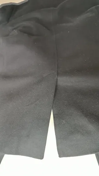 Abrigo paño azul marino con capucha