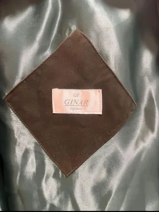 Abrigo Ginar verde mujer con cuello de pelo