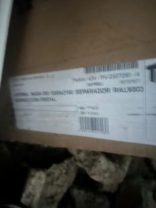 Puerta de garaje blanca con motor