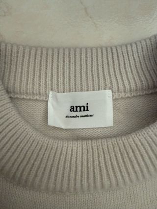 Camisola Ami Paris bege com coração