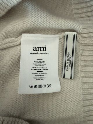 Camisola Ami Paris bege com coração