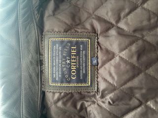 Chaquetón Piel Cortefiel Marrón Oscuro