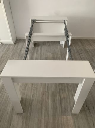 Mesa extensible comedor blanca